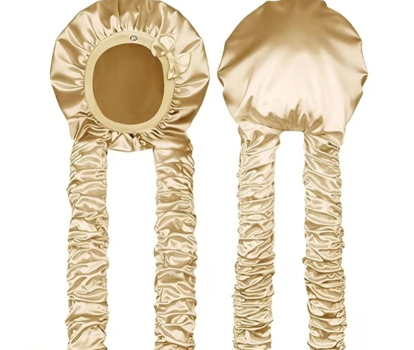Adjustable Satin Hair Bonnet with Long Tie Band – Day & Night Hair Protection