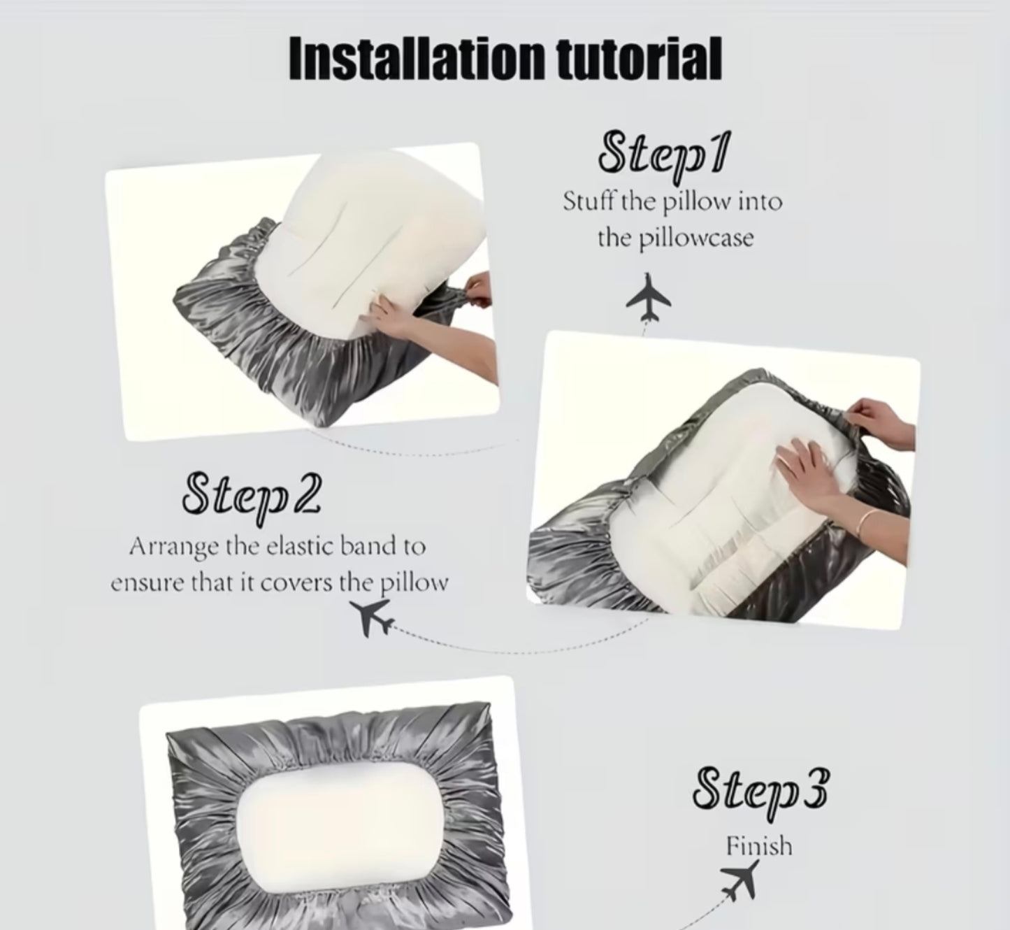 Satin Pillow Case Sleeve | Silky Pillow Cover For Hair & Skin Protection (2pcs)