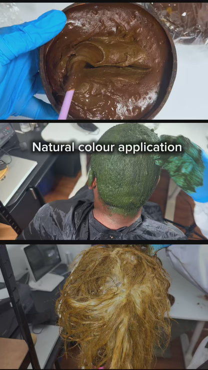 Natural Hair Dye Bundle – Pure Henna Powder & Indigo Powder for Grey Hair Coverage and Natural Hair Colour