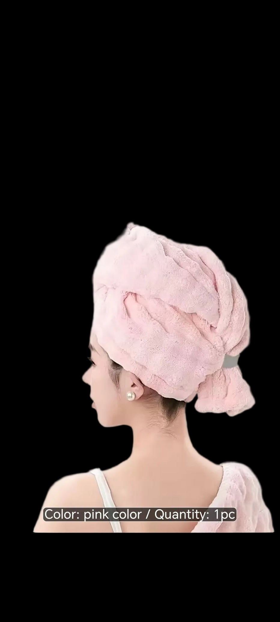 Large Microfibre Hair Towel Wrap – Super Absorbent Quick-Dry Turban for Curly, Thick & Long Hair