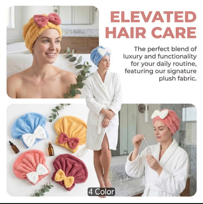 Japanese-Style Hair Drying Cap for Women, Made from Soft Coral Fleece Material, Offers Excellent Water Absorption And Quick Drying. It Easily Wraps Around Long Hair, Eliminating The Risk of Heat Damage from Hair Dryers. Comfortable And to Wear