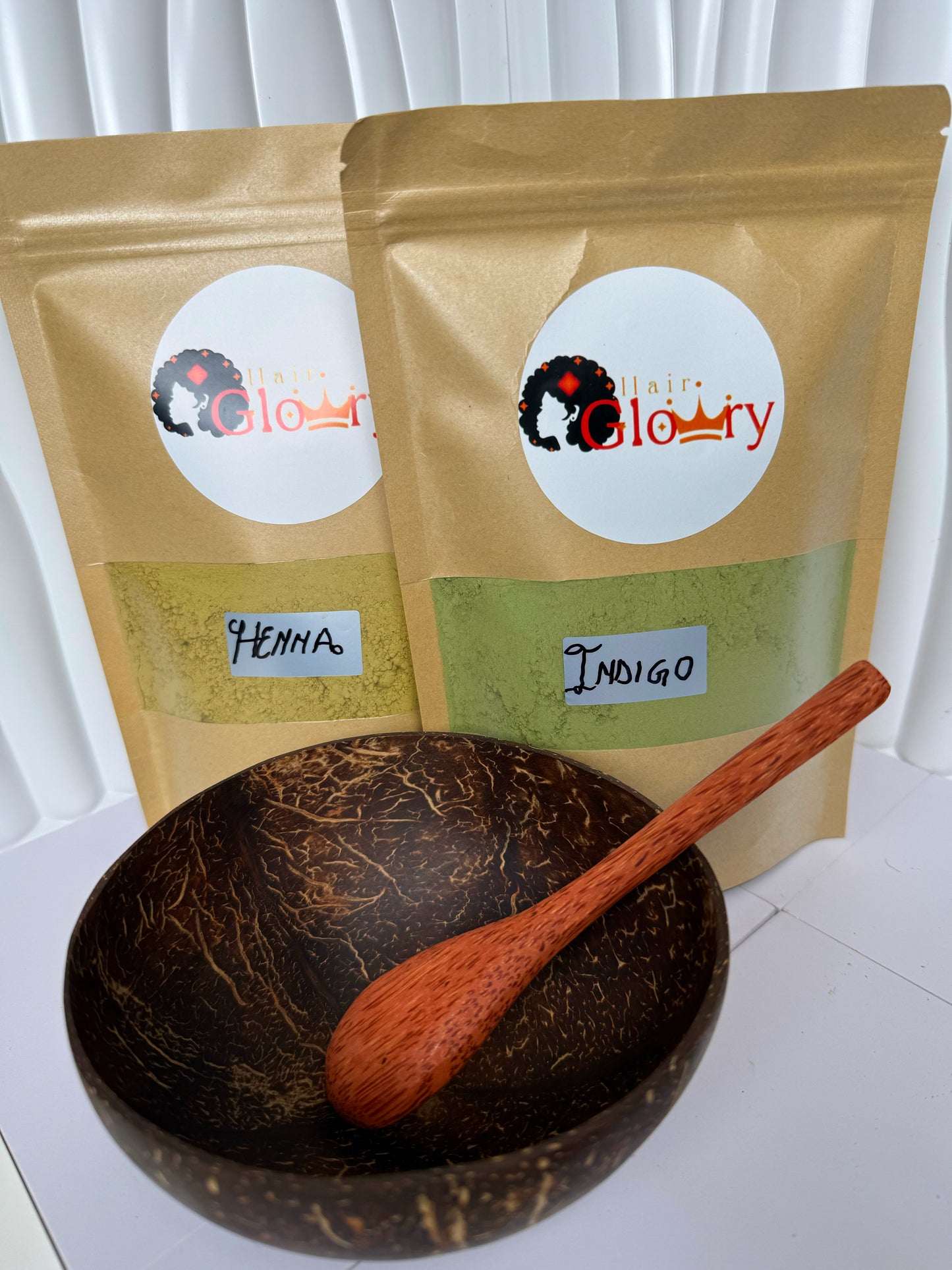 Natural Hair Dye Bundle – Pure Henna Powder & Indigo Powder for Grey Hair Coverage and Natural Hair Colour