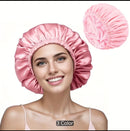 Reusable Waterproof Shower Cap for Women. Double-Layer Hair Protection Cap | 28cm