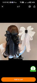 2-Piece Oversized Bow Hair Clip Set – Elegant Ribbon Hair Bows for Women