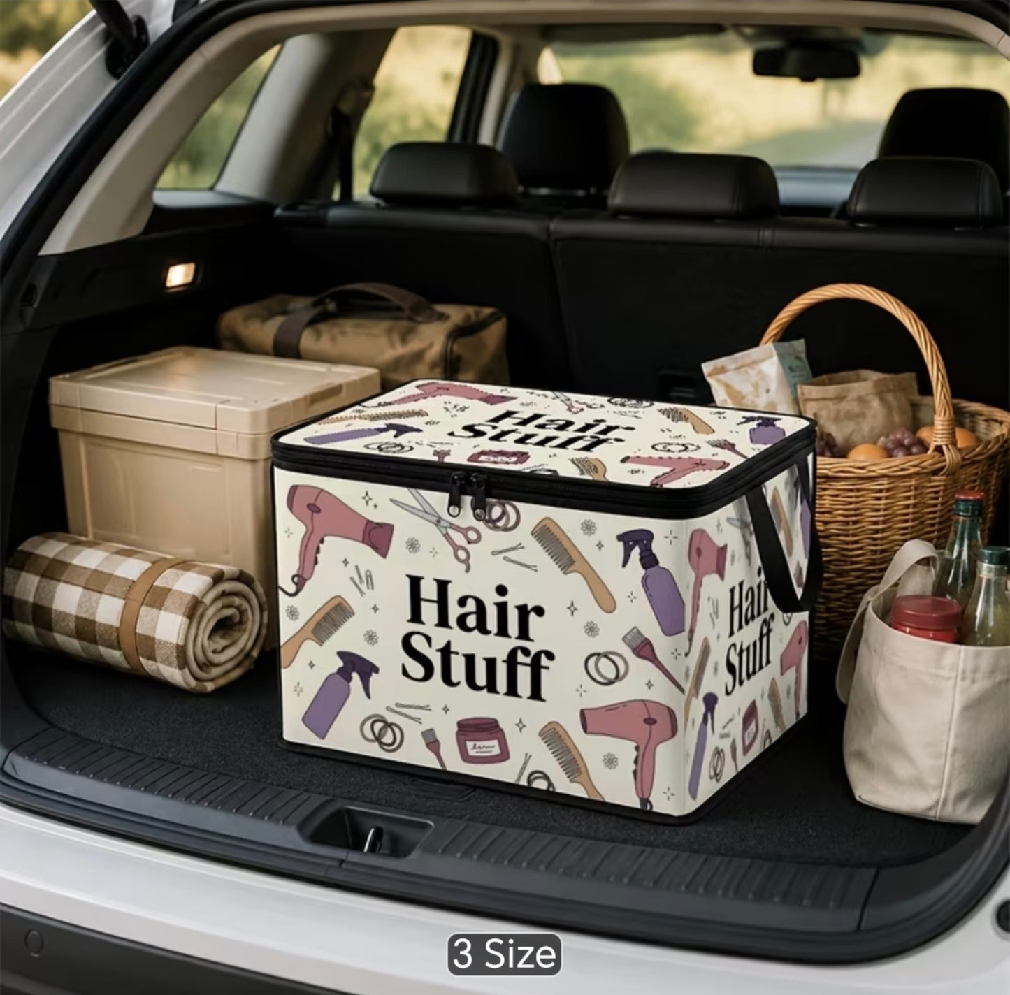 Large Hair Accessories Storage Box – Foldable Organiser for Hair Products & Styling Tools
