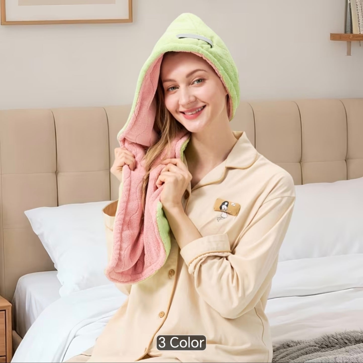 Extra Large Microfibre & Thickened Hair Towel Wrap – Super Absorbent Quick-Dr Turban for Curly, Thick & Long Hair