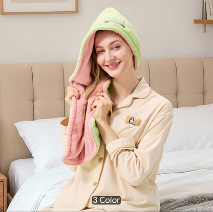 Extra Large Microfibre & Thickened Hair Towel Wrap – Super Absorbent Quick-Dr Turban for Curly, Thick & Long Hair