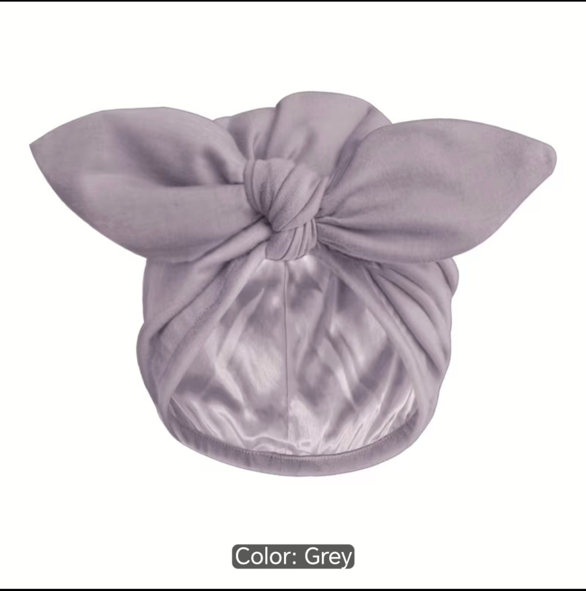 Satin-Lined Hair Bonnet with Bow – Protective Hair Bonnet for Women
