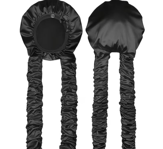 Adjustable Satin Hair Bonnet with Long Tie Band – Day & Night Hair Protection