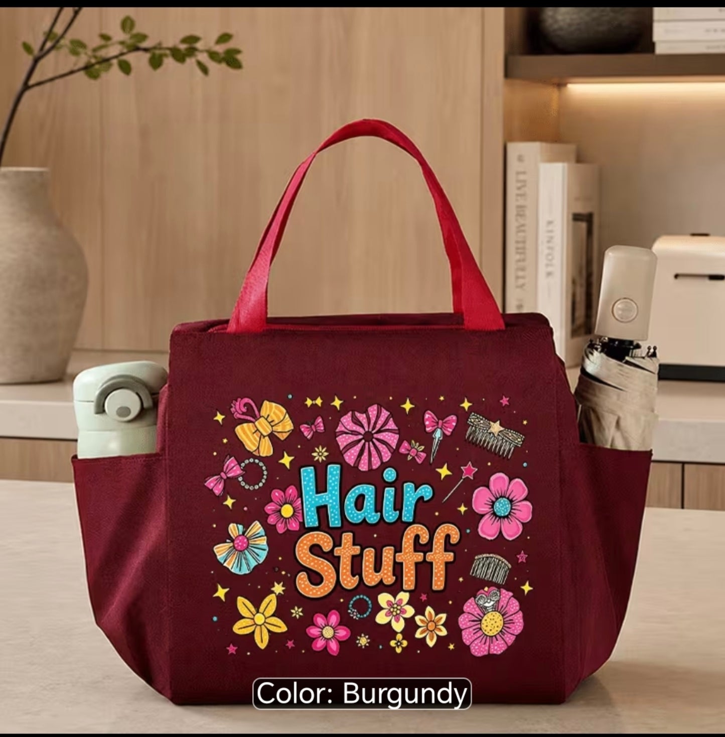 Hair Accessories & Styling Tools Organiser Bag – Portable Hair Stuff Storage Tote