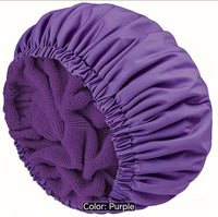 Reusable Waterproof Shower Cap for Women. Double-Layer Hair Protection Cap | 28cm