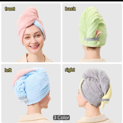 Extra Large Microfibre & Thickened Hair Towel Wrap – Super Absorbent Quick-Dr Turban for Curly, Thick & Long Hair