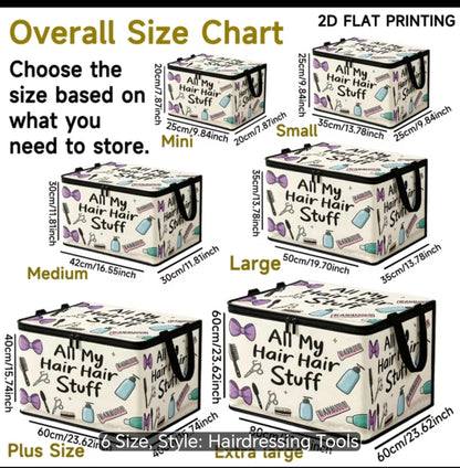 Large Hair Accessories Storage Box – Foldable Organiser for Hair Products & Styling Tools