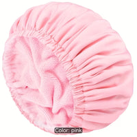 Reusable Waterproof Shower Cap for Women. Double-Layer Hair Protection Cap | 28cm