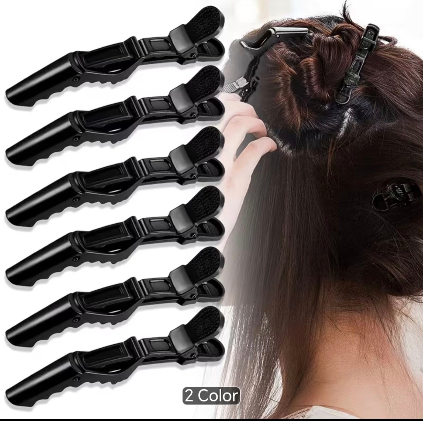 Professional Duckbill Hair Sectioning Clips – Strong Grip Styling Clips for Thick & Curly Hair
