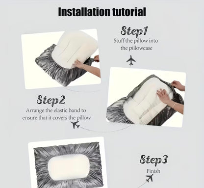 Satin Pillow Case Sleeve | Silky Pillow Cover For Hair & Skin Protection (2pcs)