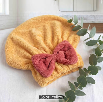 Japanese-Style Hair Drying Cap for Women, Made from Soft Coral Fleece Material, Offers Excellent Water Absorption And Quick Drying. It Easily Wraps Around Long Hair, Eliminating The Risk of Heat Damage from Hair Dryers. Comfortable And to Wear