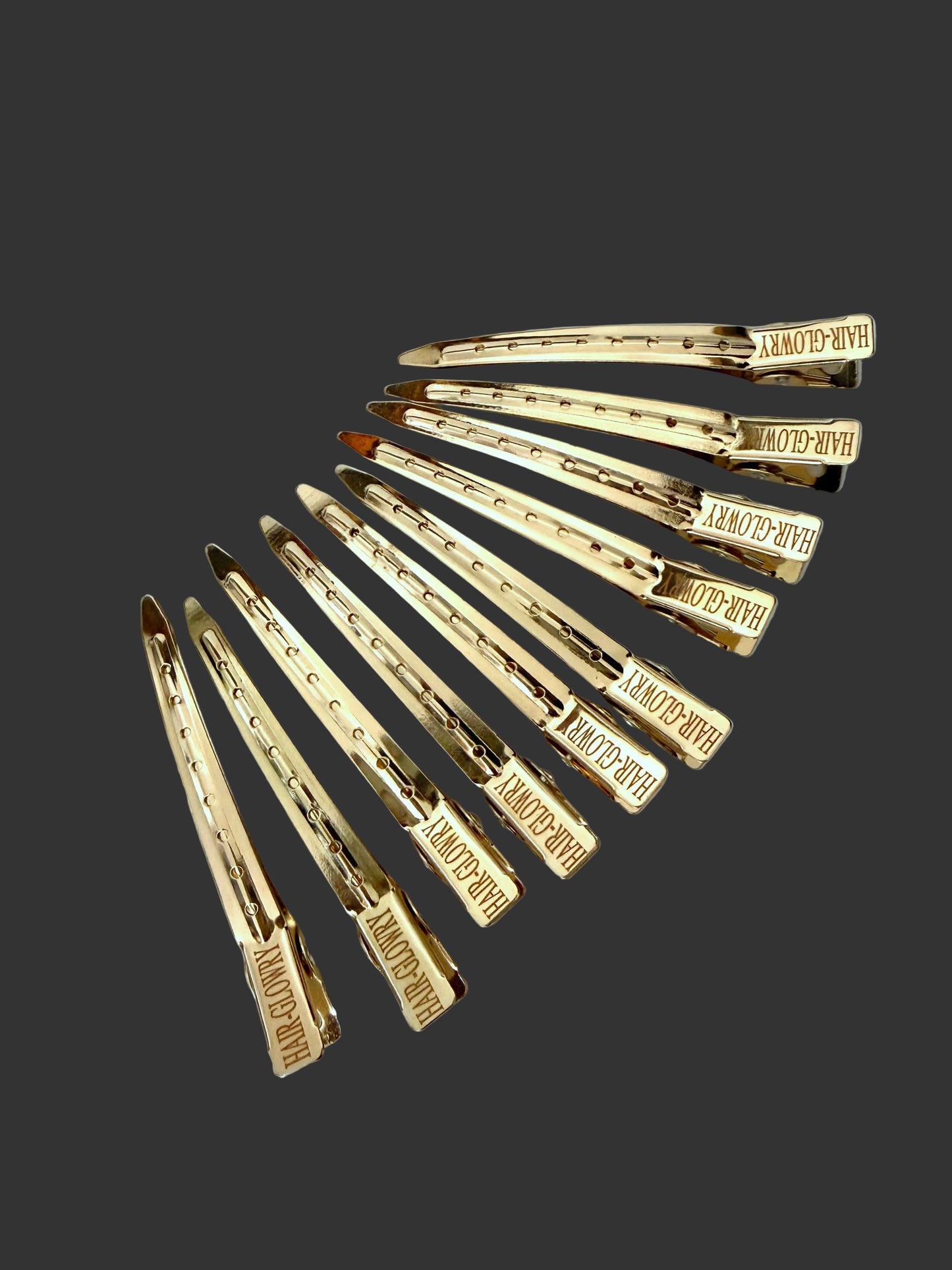 Professional Hair Sectioning Clips | Black & Gold (10 Piece)