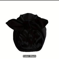 Satin-Lined Hair Bonnet with Bow – Protective Hair Bonnet for Women