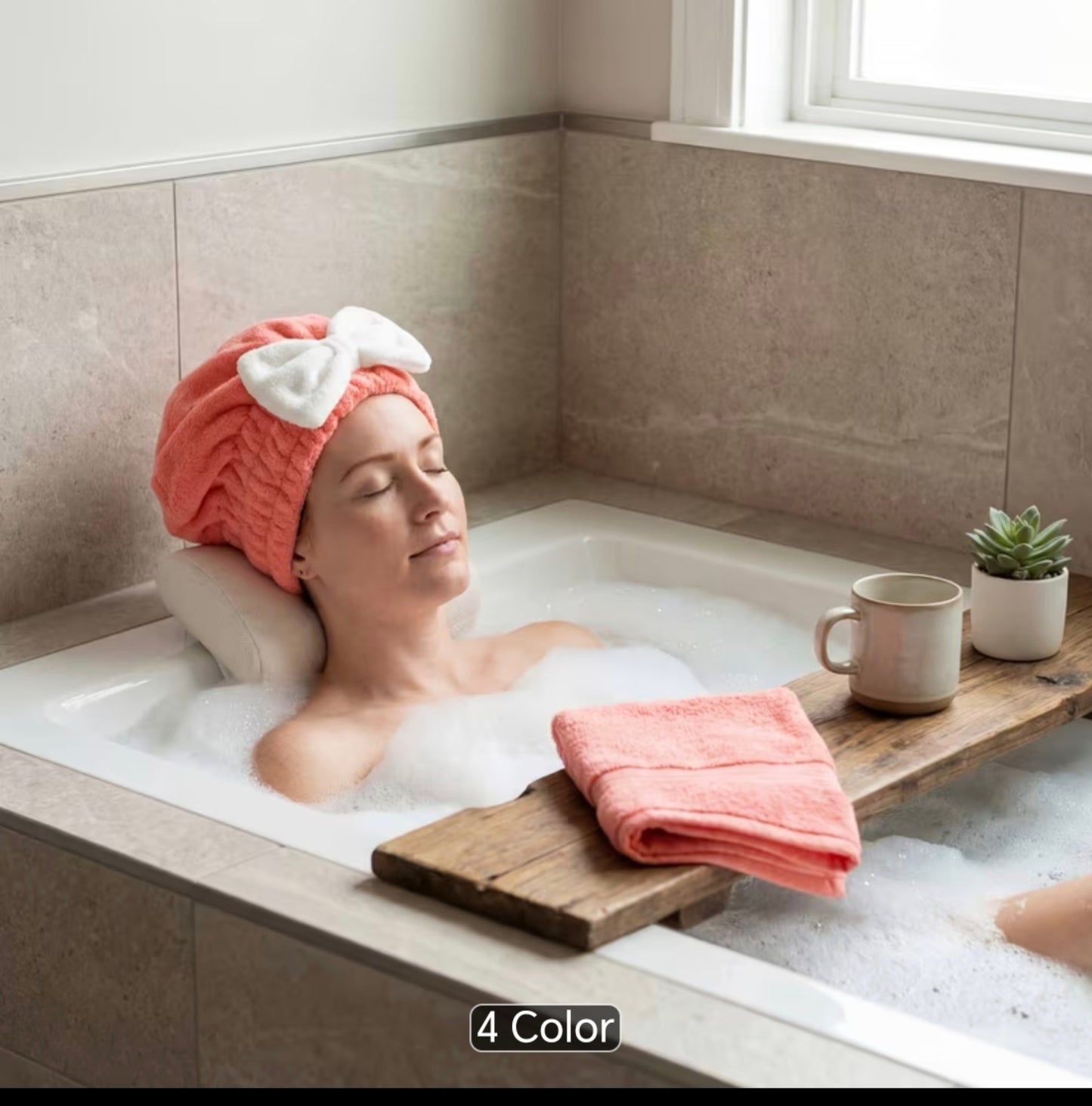 Japanese-Style Hair Drying Cap for Women, Made from Soft Coral Fleece Material, Offers Excellent Water Absorption And Quick Drying. It Easily Wraps Around Long Hair, Eliminating The Risk of Heat Damage from Hair Dryers. Comfortable And to Wear