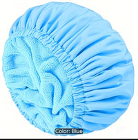 Reusable Waterproof Shower Cap for Women. Double-Layer Hair Protection Cap | 28cm