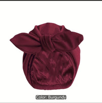 Satin-Lined Hair Bonnet with Bow – Protective Hair Bonnet for Women
