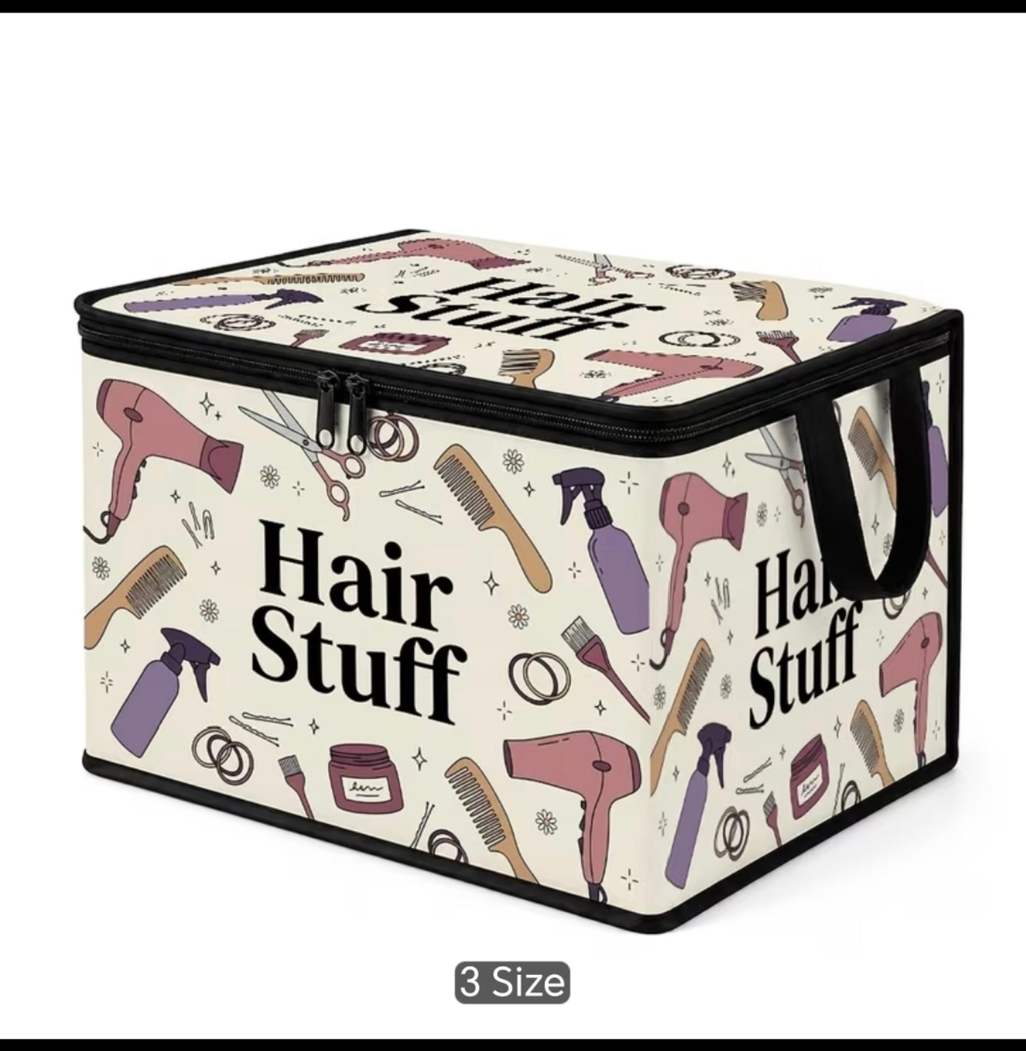 Large Hair Accessories Storage Box – Foldable Organiser for Hair Products & Styling Tools