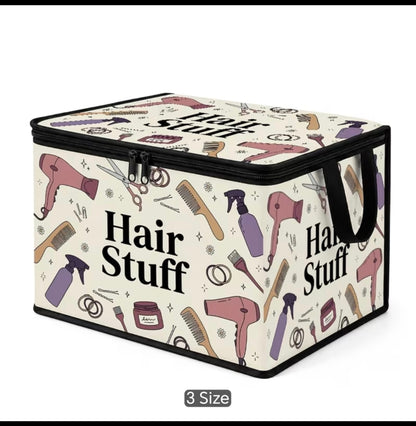 Large Hair Accessories Storage Box – Foldable Organiser for Hair Products & Styling Tools