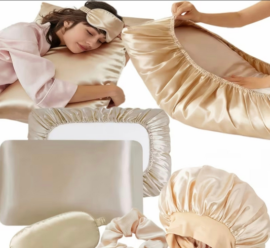 Luxury Satin Sleep Set | Bonnet, Pillow Sleeve, Eye Mask & Scrunchie