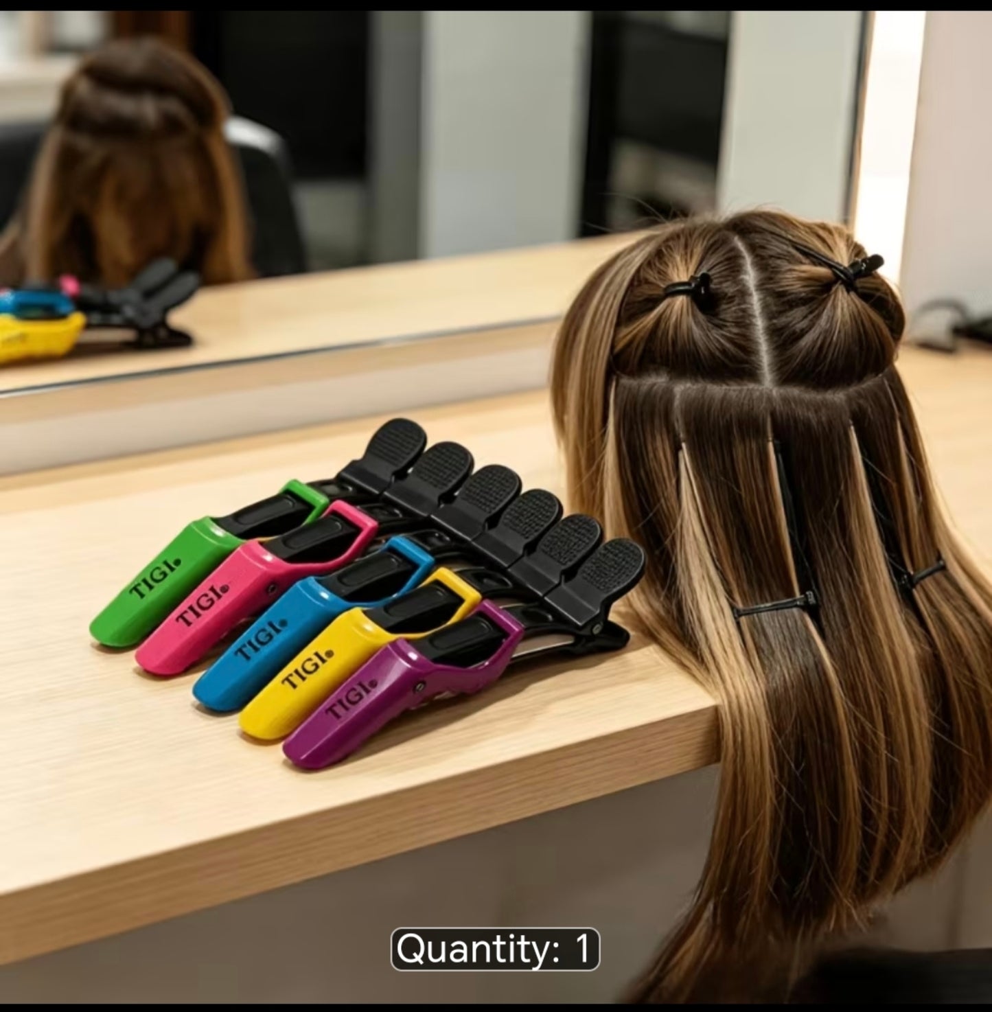 5-Piece Professional Sectioning Hair Clips – Strong Hold Crocodile Clips for Styling