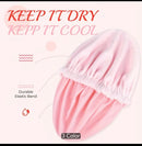 Reusable Waterproof Shower Cap for Women. Double-Layer Hair Protection Cap | 28cm
