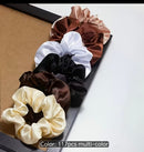 117-Piece Satin Hair Accessories Set – Scrunchies, Hair Ties & Claw Clips