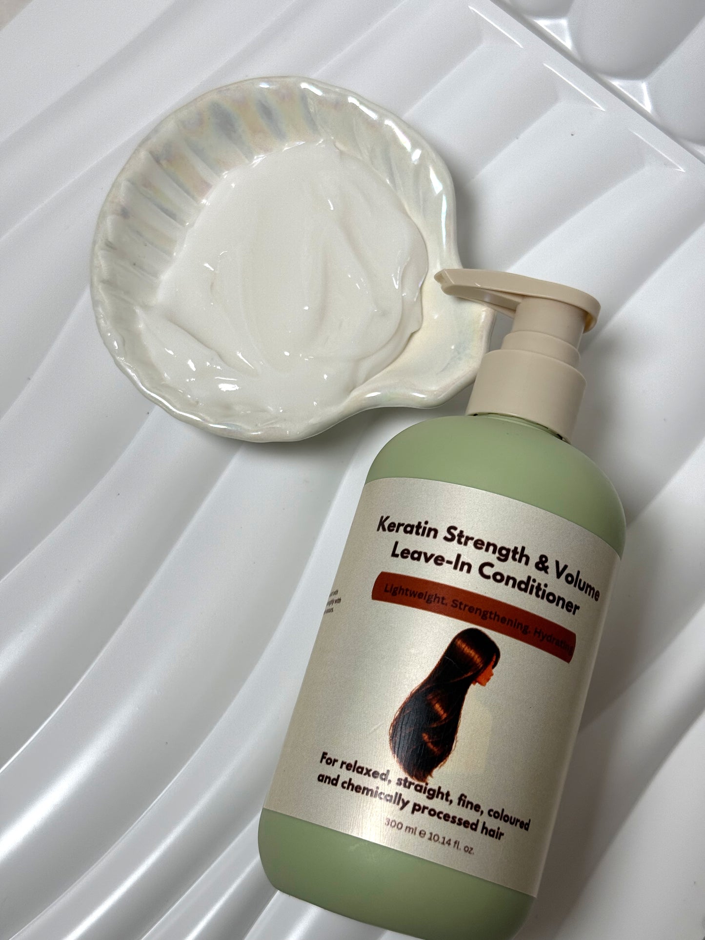 Keratin Strength & Volume Leave-In Conditioner for Relaxed, Coloured & Chemically Processed Hair – 300 ml