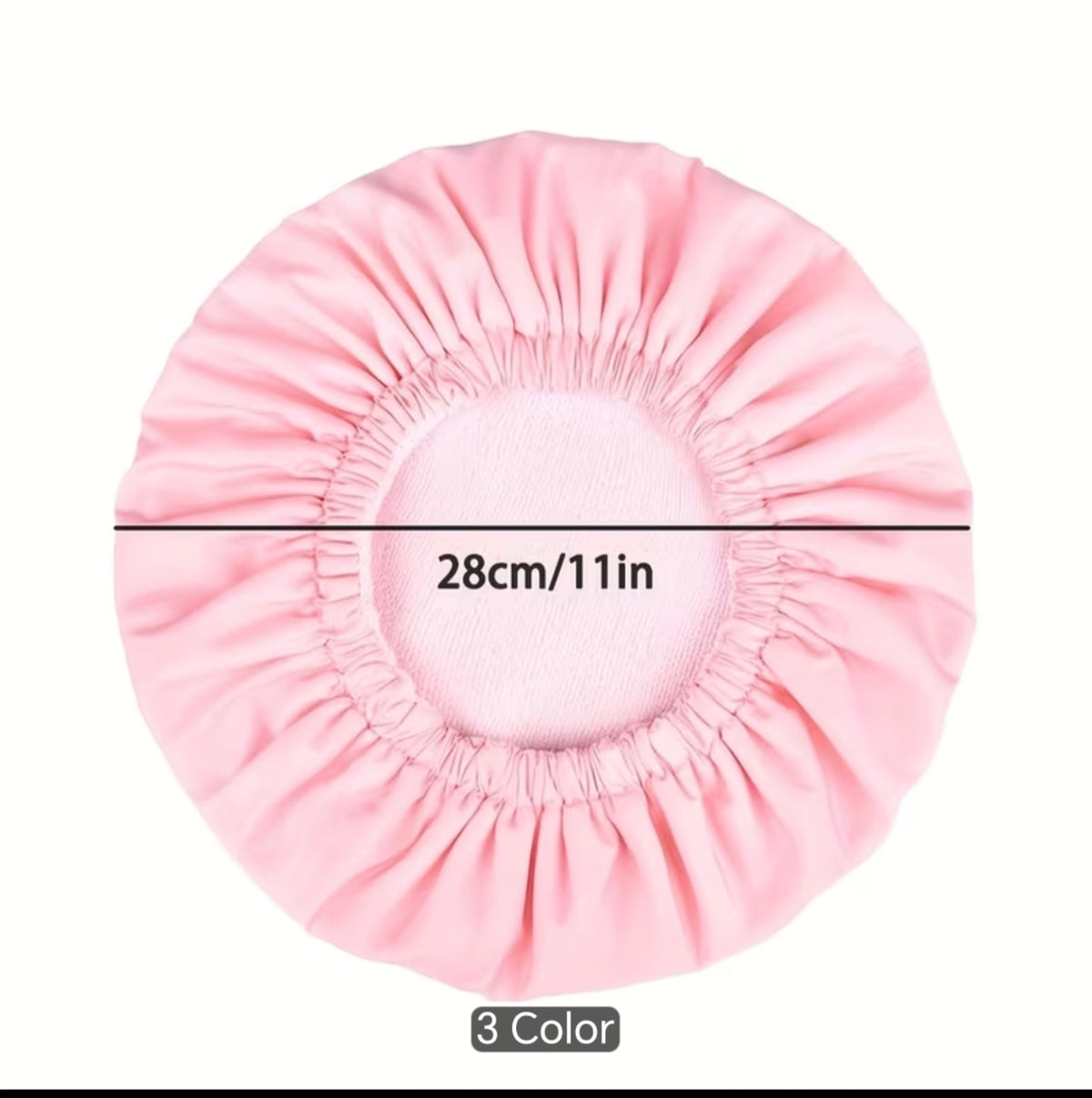 Reusable Waterproof Shower Cap for Women. Double-Layer Hair Protection Cap | 28cm
