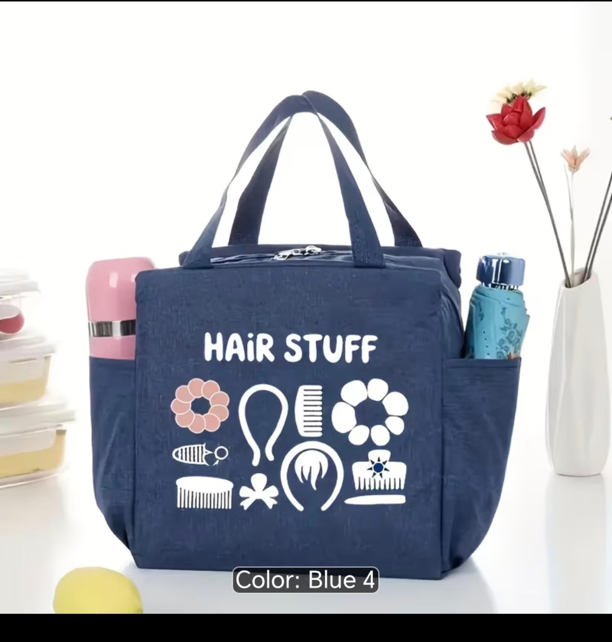 Hair Accessories & Styling Tools Organiser Bag – Portable Hair Stuff Storage Tote